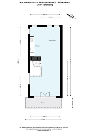Floorplan - Adriaen Blockstraat 40E, 1363 LT Almere